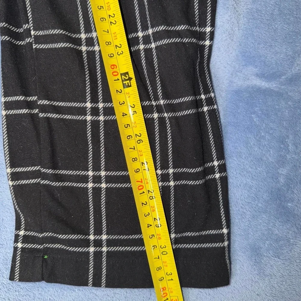 Tommy Hilfiger black and white plaid polyester pants